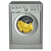 Indesit IWC6145S Washing Machine, 6kg Wash Load, 1400 RPM Spin, A Energy Rating. Silver