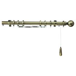 Swish Polaris 32mm Aluminium One-Corded Pole, Burnished Brass Effect 250cm