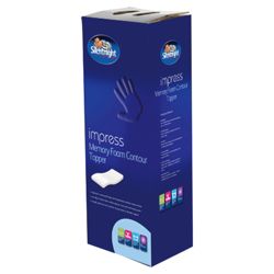 Silentnight Impress Contoured Memory Foam Mattress Topper, Double