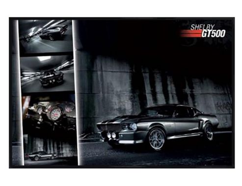 Image of Ford Mustang Gloss Black Framed Shelby Gt500 Poster
