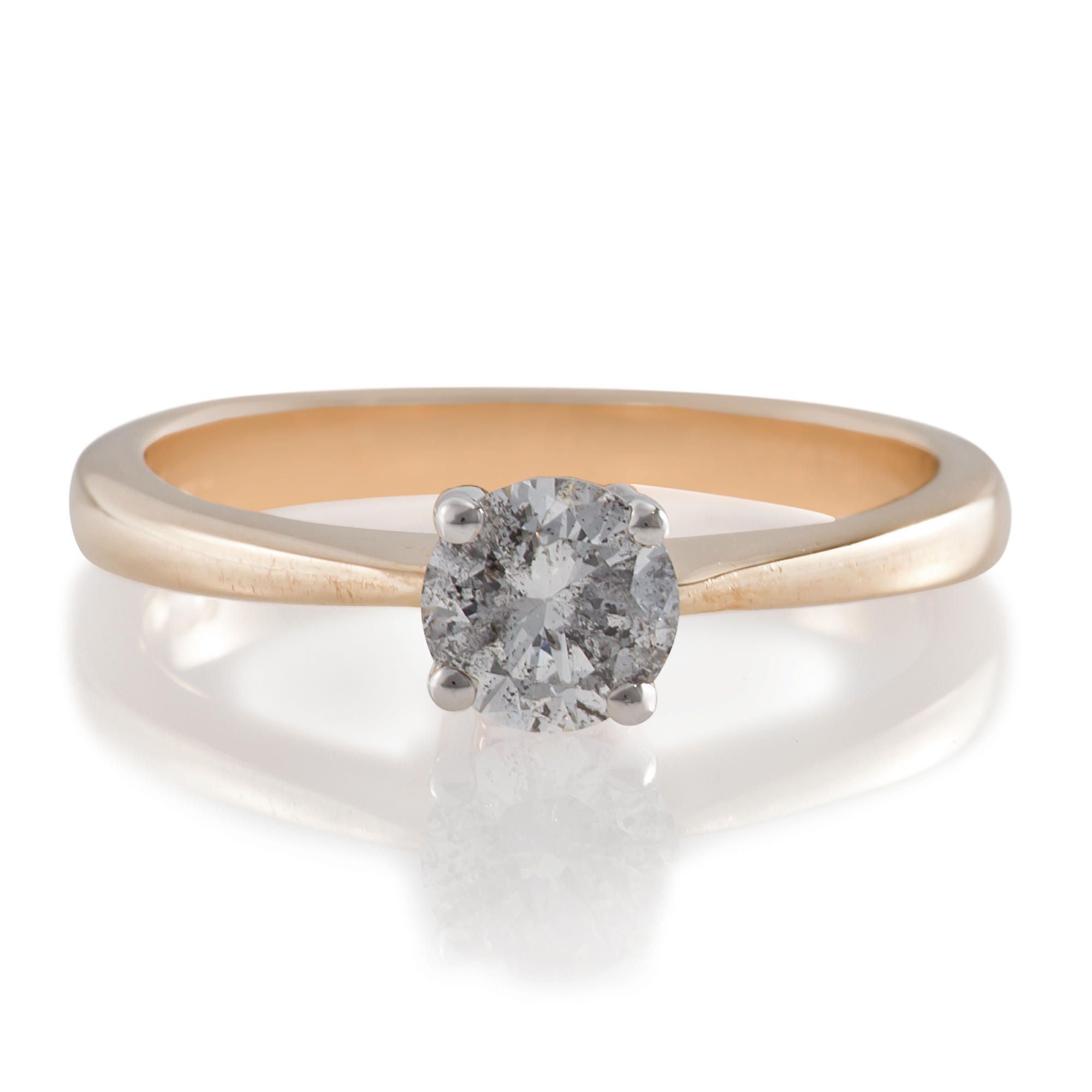 9ct Gold 25Pt Diamond Solitaire Ring, Q