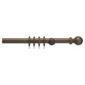 28mm Wood Curtain Pole, Walnut Effect 240cm