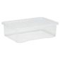 Wham Crystal 32L Underbed storage box with lid, clear.