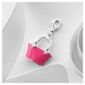 Sterling Silver Pink Handbag Charm