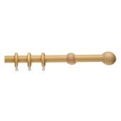 23mm Value Wood Curtain Pole, Natural 120cm