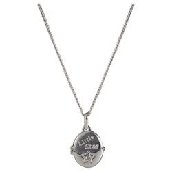 Sterling Silver Diamond Set Oval Locket