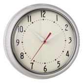 Tesco Clocks Retro Clock, Cream