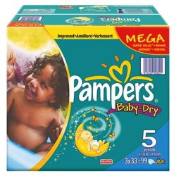 Pampers Baby Dry Mega Pack Junior 96 size 5