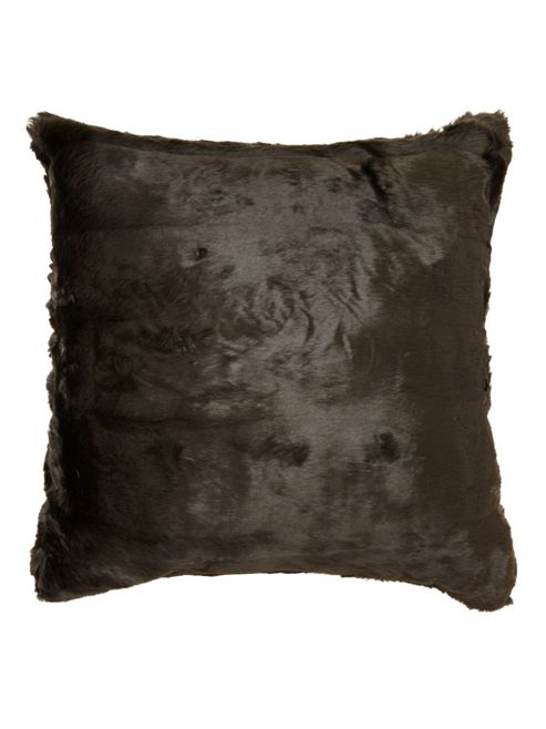 Image of Black Faux Fur Cushion