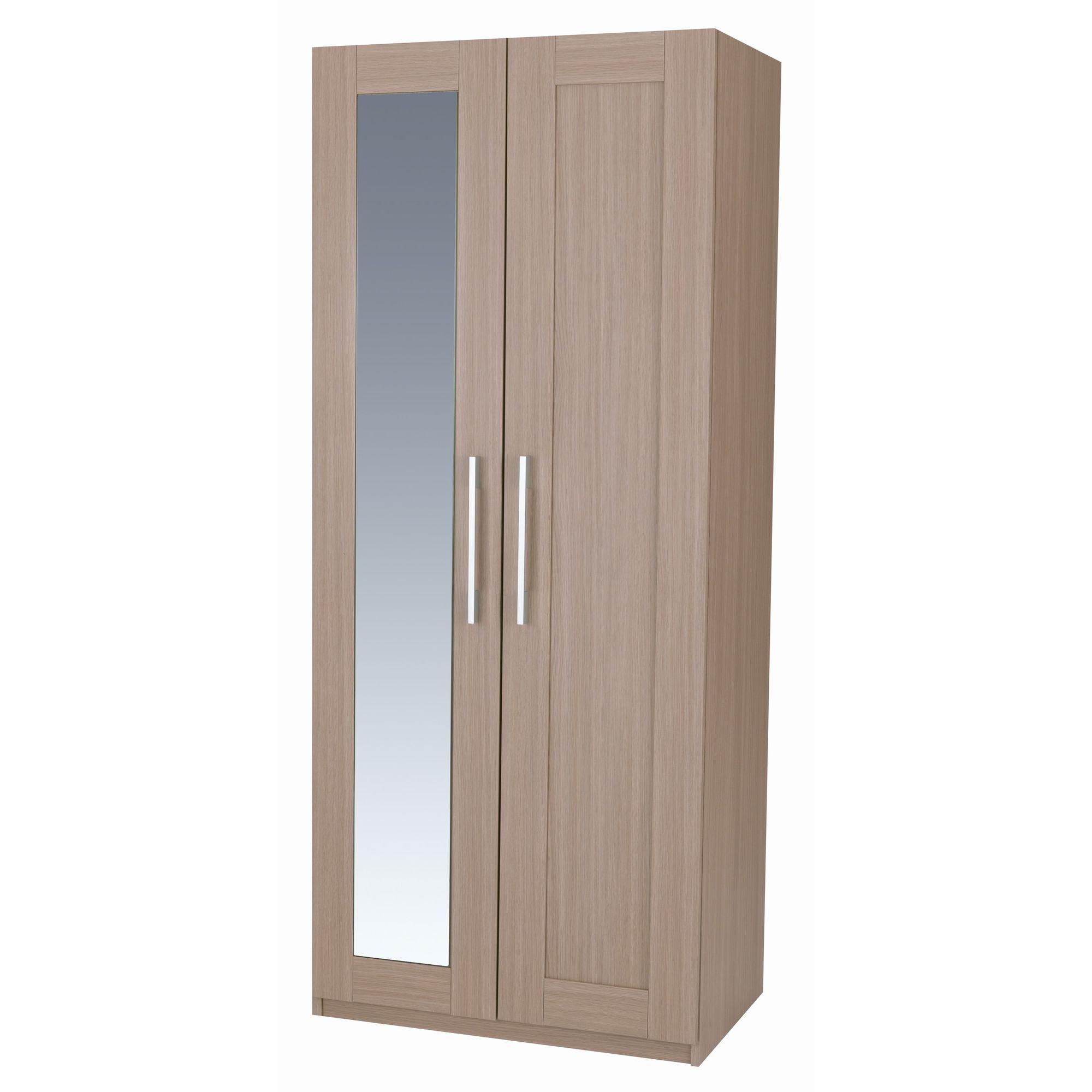 Alto Furniture Visualise Shaker Wardrobe with Mirror in Veradi Oak at Tesco Direct