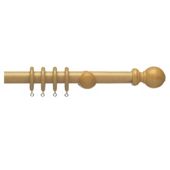28mm Wood Curtain Pole 240cm,Antique Pine Effect