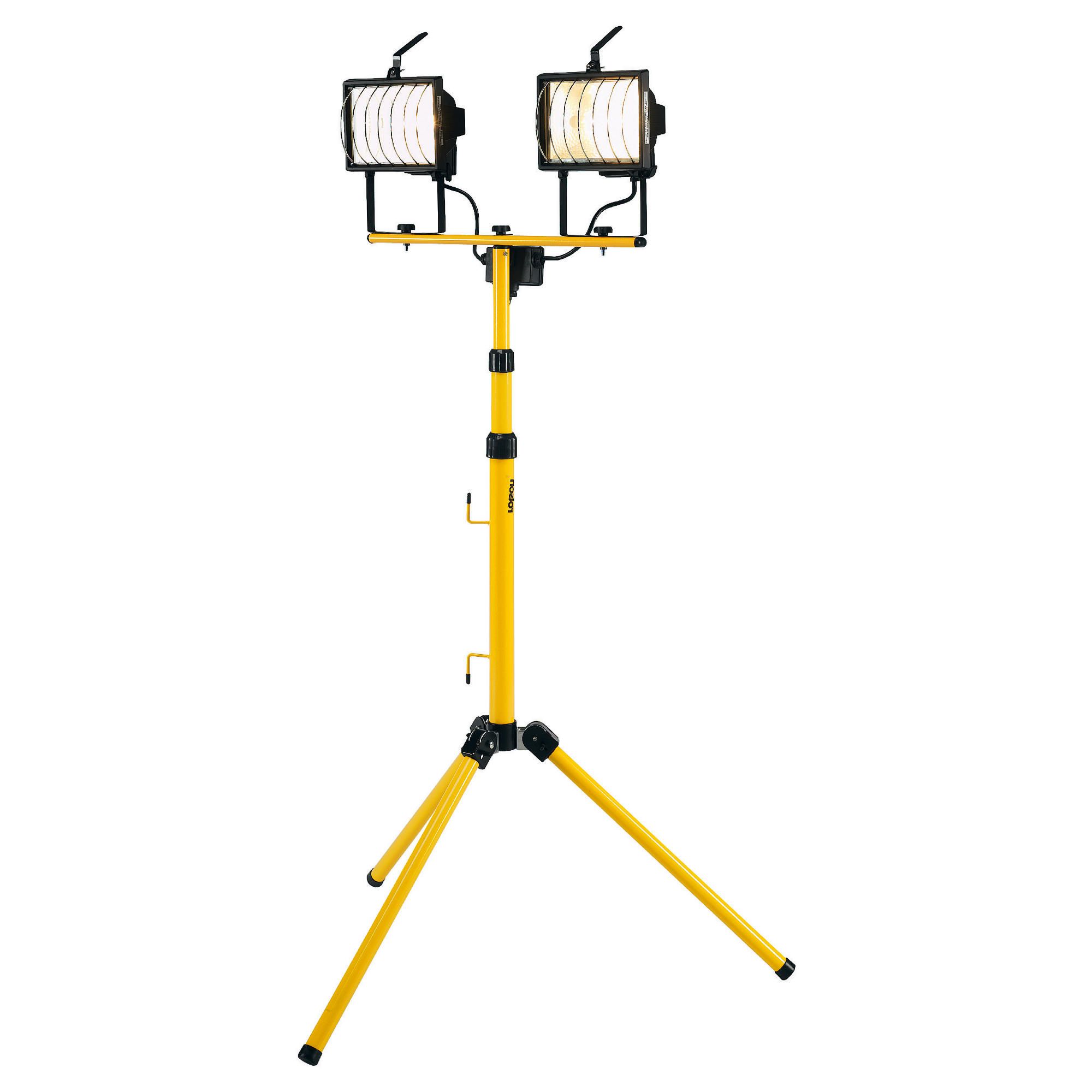 Rolson 1000W Twin Head Halogen Work Light on Stand