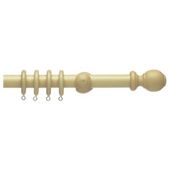 28mm Wood Curtain Pole, Natural 240cm