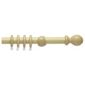 28mm Wood Curtain Pole, Natural 240cm