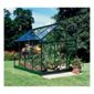 Halls 8x6 Popular Greenframe Greenhouse + Base - Toughened Glass
