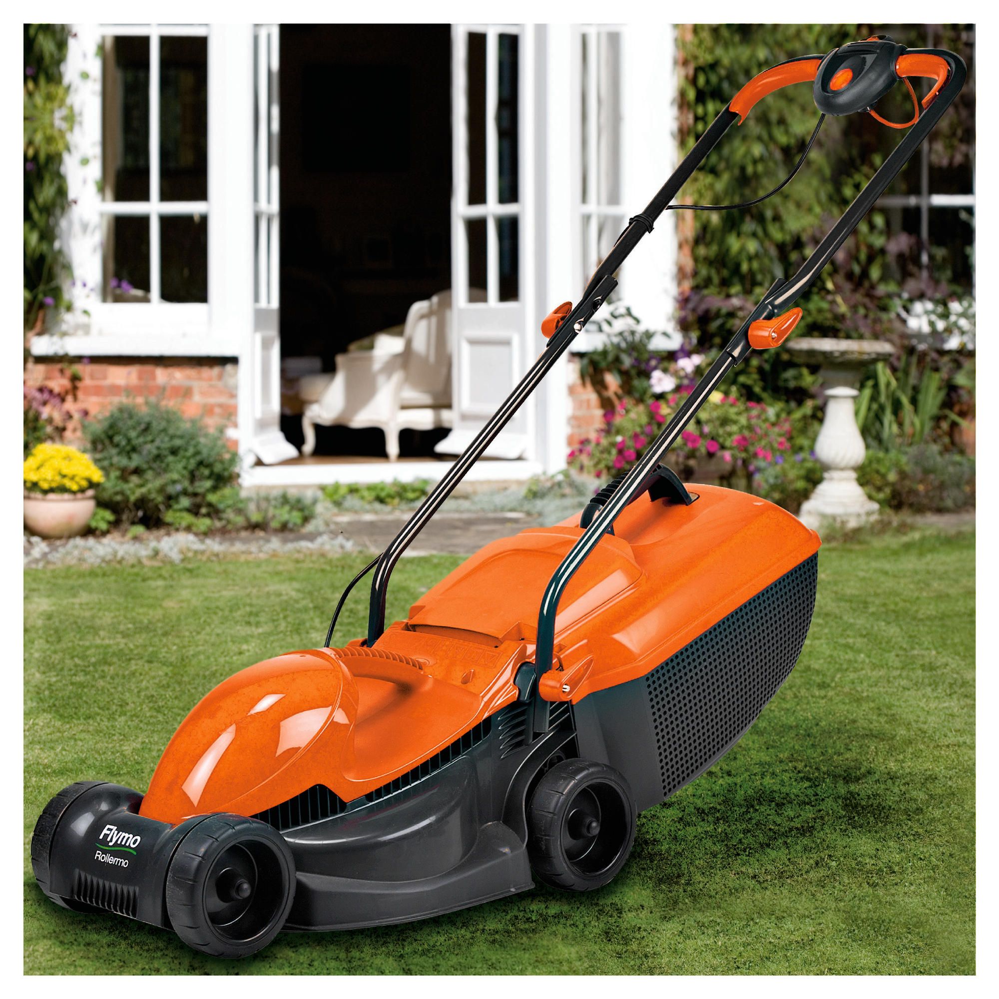 B&q 1000w deals electric rotary lawnmower