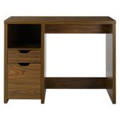 Seattle Straight 2 Drawer Desk, Walnut