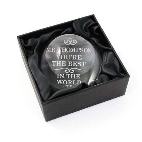 Image of Personalised The Best In The World Dome Paperweight
