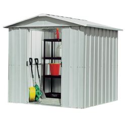 Yardmaster 6x8 Silver Metal Apex Shed