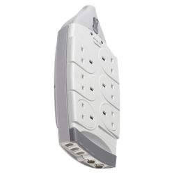 Belkin 6-Way 2m Surge Protector with AV Sockets