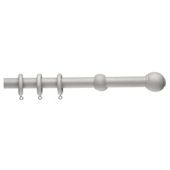 23mm Value Wood Curtain Pole, White 120cm