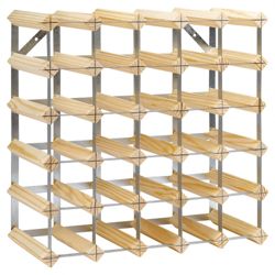 George Wilkinson 30 Bottle Wine rack Kit - Pine / Galvanised Steel