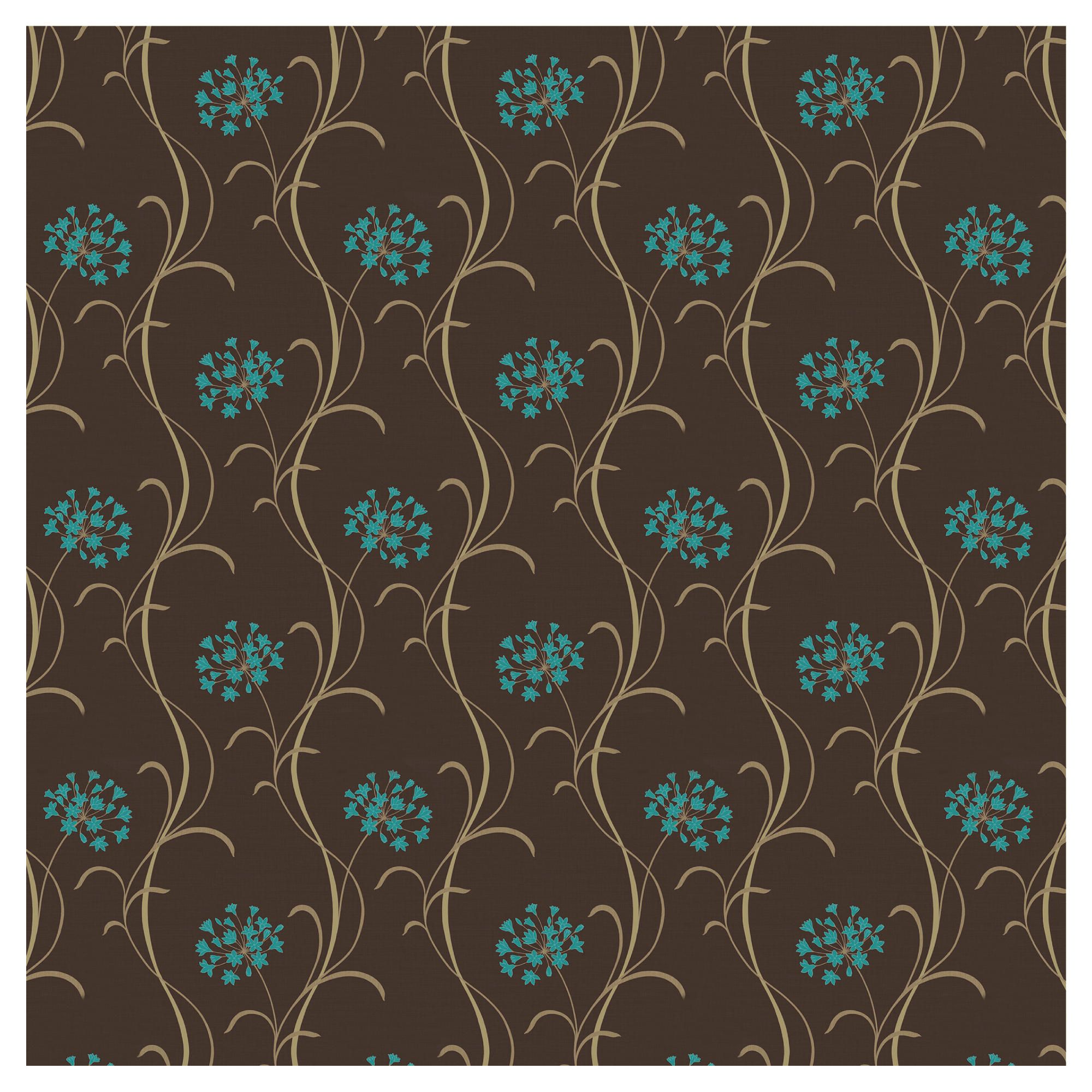 Arthouse Mia Motif Chocolate/Teal Wallpaper