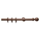 23mm Value Wood Curtain Pole, Walnut 120cm