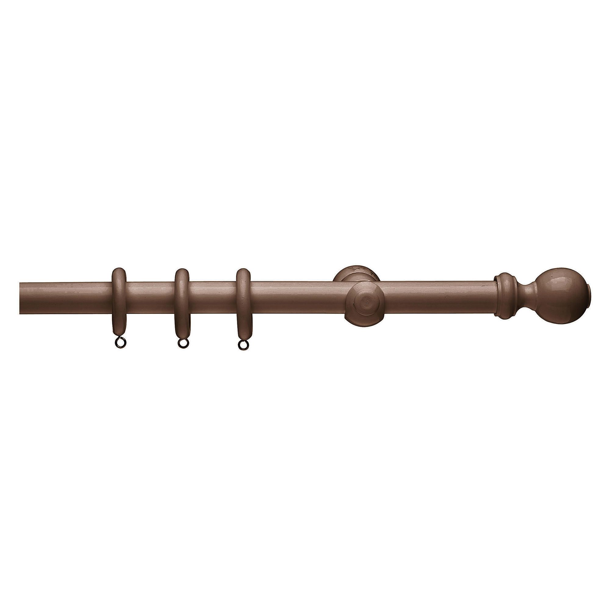 23mm Value Wood Curtain Pole, Walnut 120cm