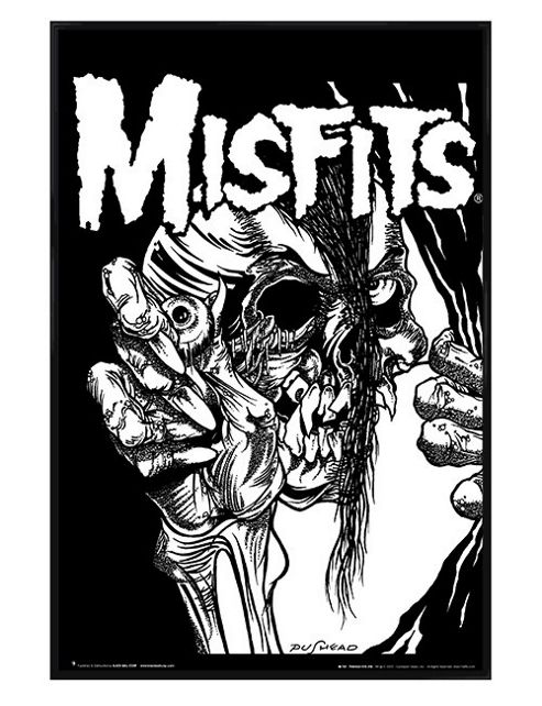 Image of Misfits Gloss Black Framed Pushead Poster