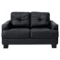 Utah Small Leather Sofa, Black