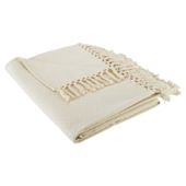 F&F Home Diamond Cotton Throw - Natural