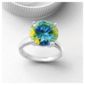 Sterling Silver Ab Cubic Zirconia Ring, Small
