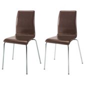 Pair of Garda chairs, brown