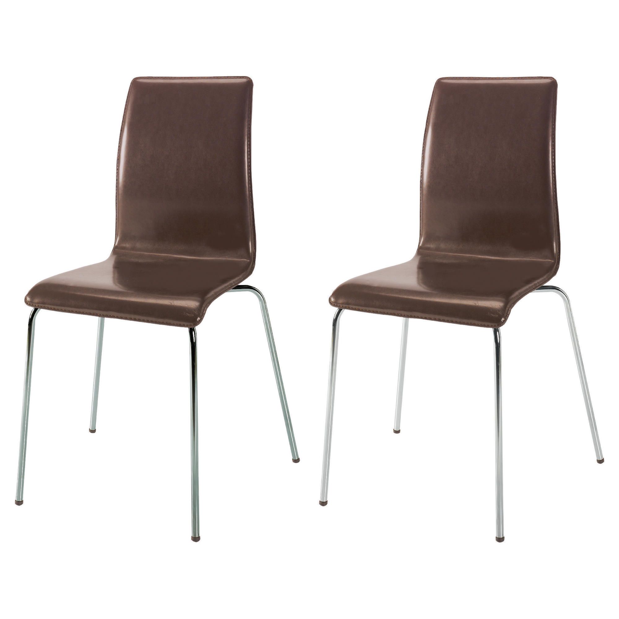 Pair of Garda chairs, brown