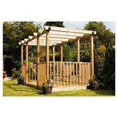 Finnlife Double Deck with Double Pergola & Balustrade