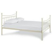 Lincoln Double Bed Frame, Cream