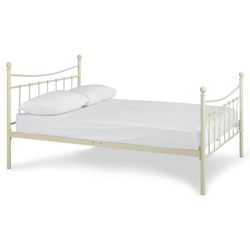 Lincoln Double Bed Frame, Cream