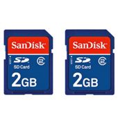 Sandisk Secure Digital Card 2GB Twinpack