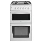 Indesit KD3G2SWIR White Twin Cavity Gas Cooker