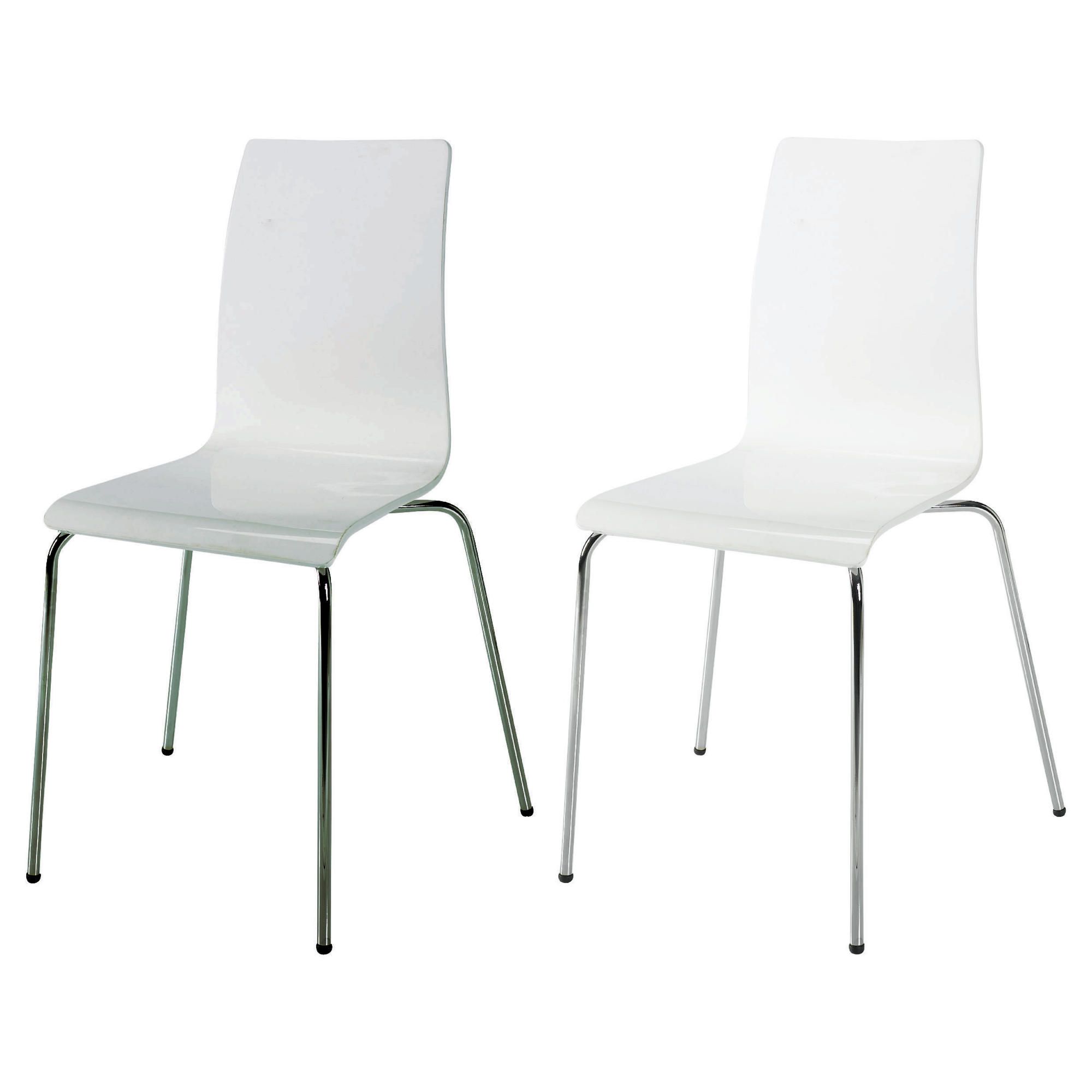 Pair of Padova chairs, white