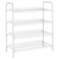 4 tier white shoe rack