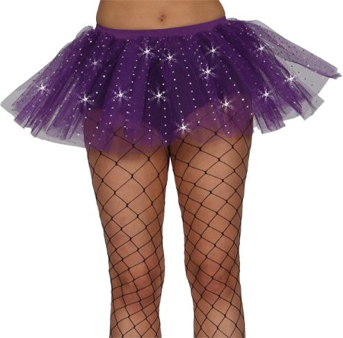 Image of Purple Sequin Tu-tu - Adult Costume Size: 10-14