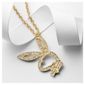 Playboy Gold Tone Crystal Encrusted Cut Out Pendant