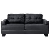 Utah Leather Sofa Large, Black