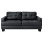 Utah Leather Sofa Large, Black