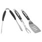 Tesco Set of 3 Stainless Steel BBQ Tools with Soft Grip Handles