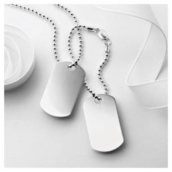 Sterling Silver Double Dog Tags