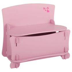 Loveheart Toybox Bench, Pink