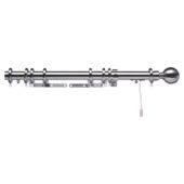 Swish Polaris 32mm Aluminium One-Corded Pole, Brushed Silver Effect 325cm